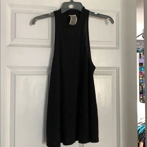black high neck tank
